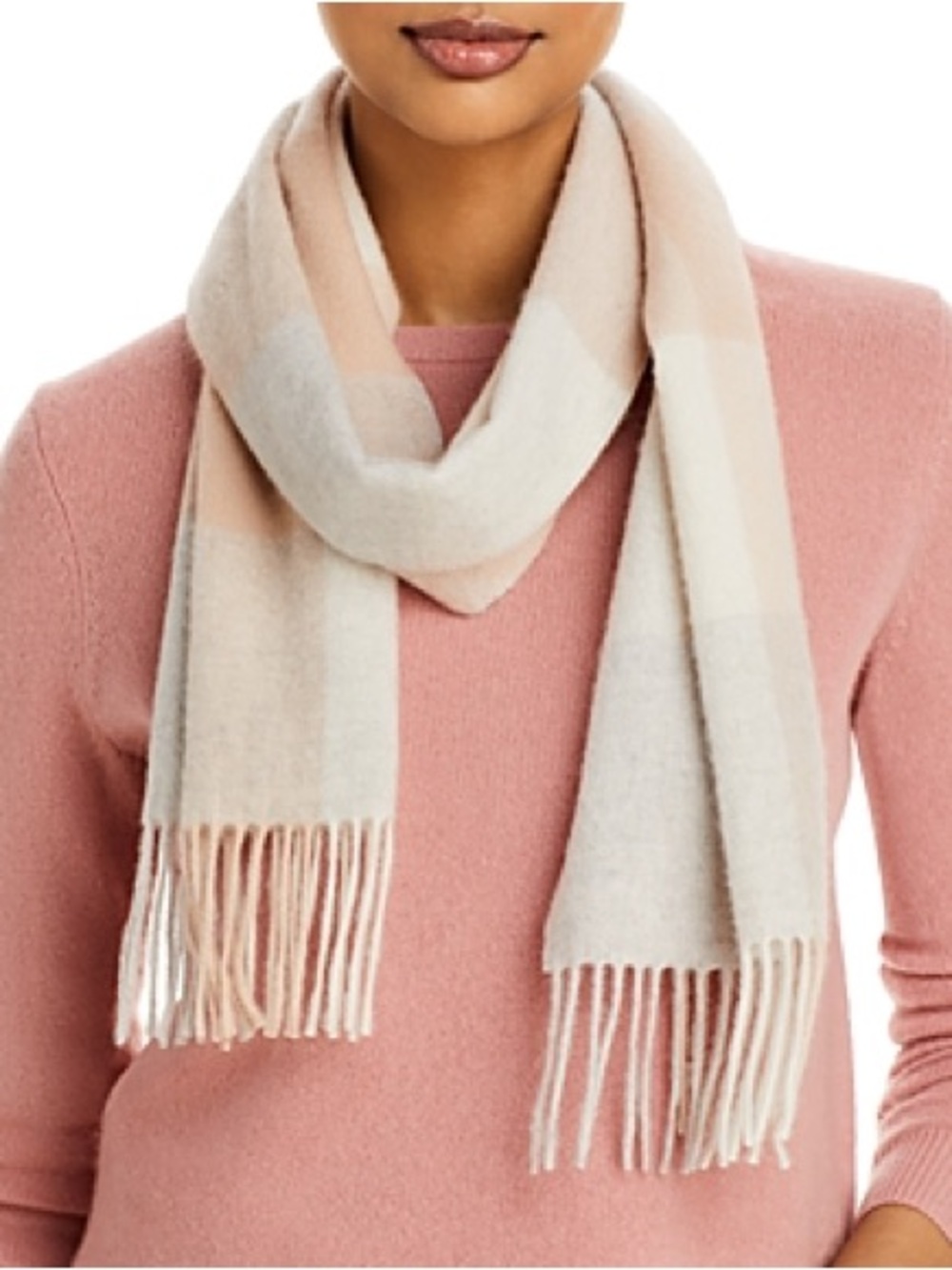 C by Bloomingdale's Cashmere Check Cashmere Scarf - Exclusive